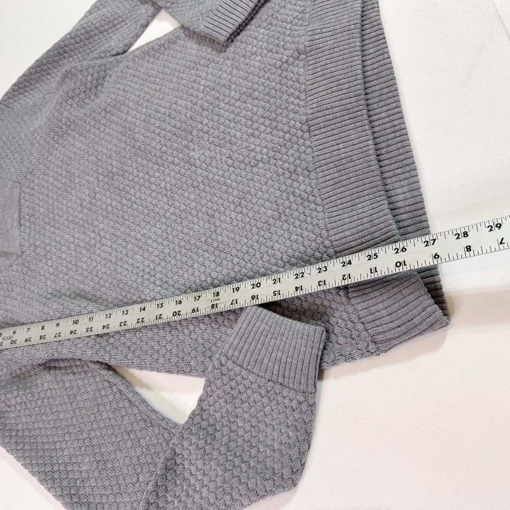 Armani Exchange Sweater Mens Large‎ Gray Merino Wool Shawl Collar Pullover Knit - Picture 3 of 9